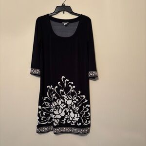 Black and White Floral Dress